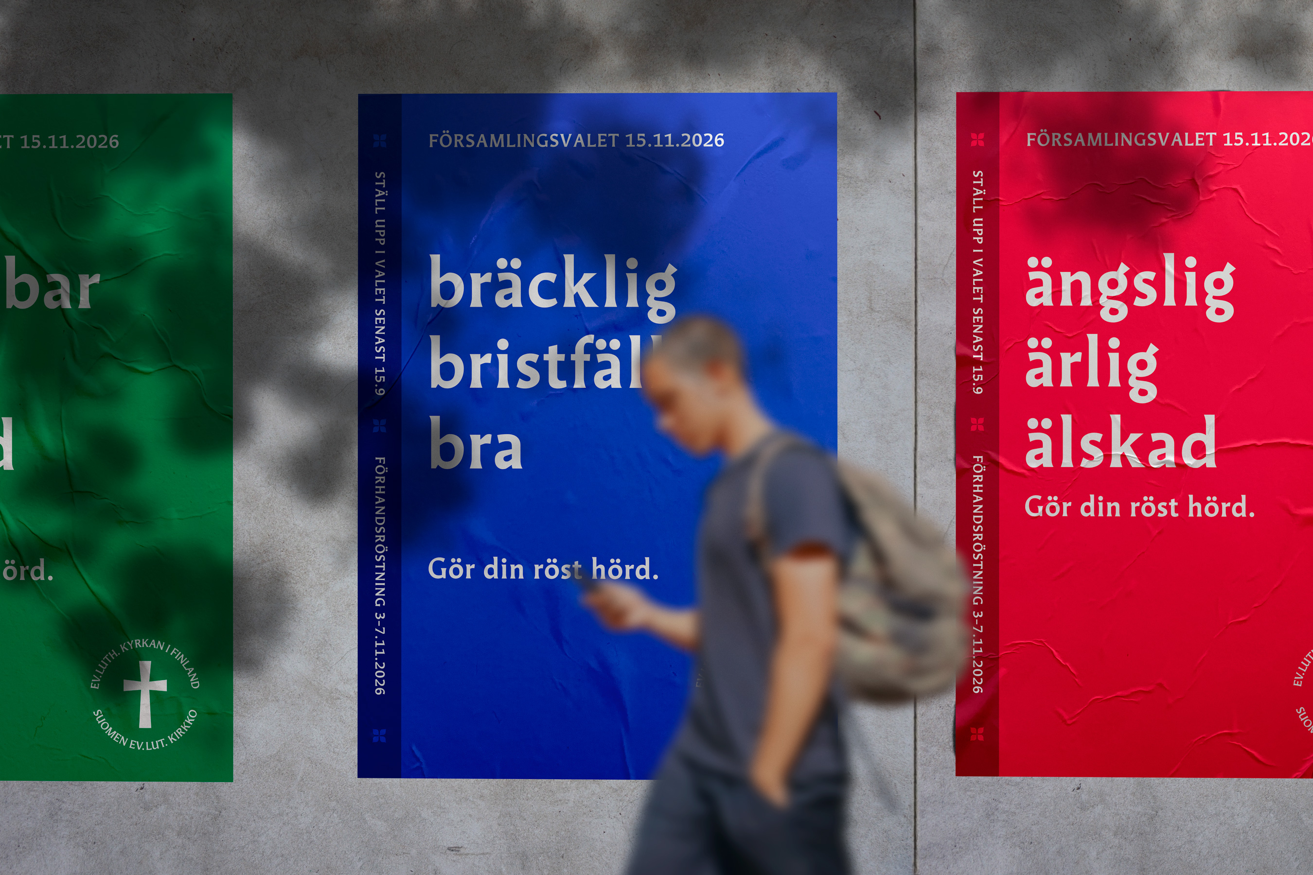 Skyltar med information om församlingsvalet, 